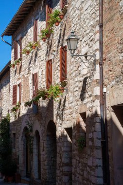 Corciano, Perugia eyaletinin ortaçağ köyü, Umbria, İtalya