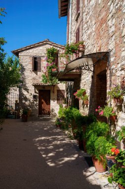 Corciano, Perugia eyaletinin ortaçağ köyü, Umbria, İtalya