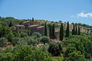 Torricella ve Monte del Lago yakınlarındaki Trasimeno Gölü, Perugia, Umbria, İtalya