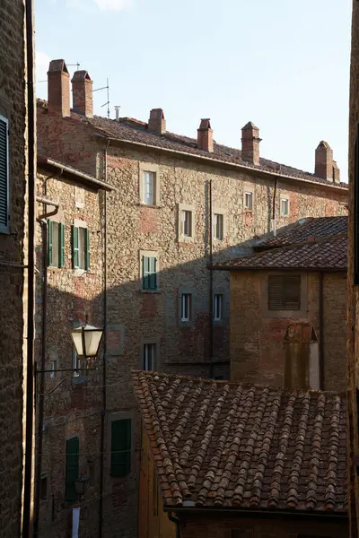Historische Gebäude Von Cortona Der Provinz Arezzo Toskana Italien Stockfoto