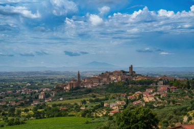 Castiglion Fiorentino 'nun tarihi binaları, Arezzo ili, Toskana, İtalya