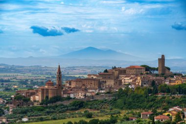 Castiglion Fiorentino 'nun tarihi binaları, Arezzo ili, Toskana, İtalya