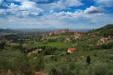 Castiglion Fiorentino 'nun tarihi binaları, Arezzo ili, Toskana, İtalya