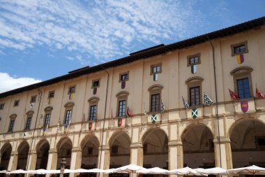 Arezzo, Toskana, İtalya 'nın tarihi binaları.