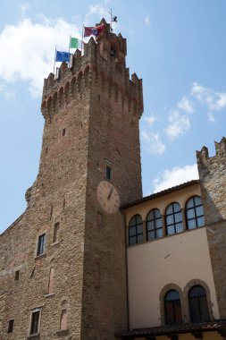 Arezzo, Toskana, İtalya 'nın tarihi binaları.