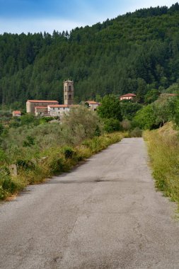 Mountain landscape near Casola in Lunigiana, Massa Carrara province Tuscany, Italy clipart