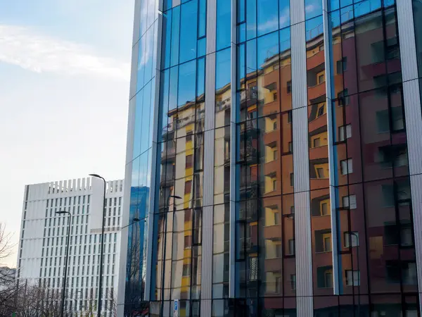 stock image Milan, Lombardy, Italy: modern buildings along via Faravelli