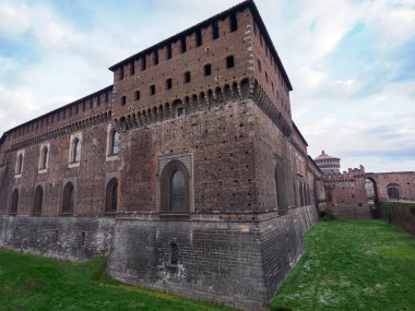 Castello Sforzesco, Milano 'da ortaçağ kalesi, Lombardiya, İtalya