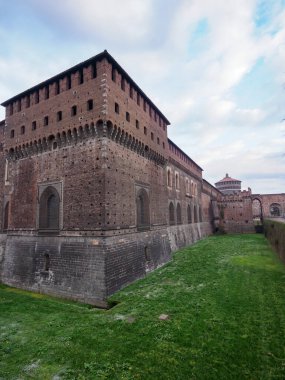 Castello Sforzesco, Milano 'da ortaçağ kalesi, Lombardiya, İtalya