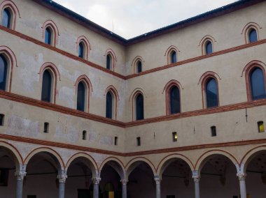Castello Sforzesco, Milano 'da ortaçağ kalesi, Lombardiya, İtalya