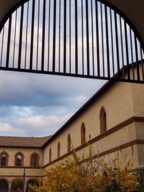 Castello Sforzesco, Milano 'da ortaçağ kalesi, Lombardiya, İtalya