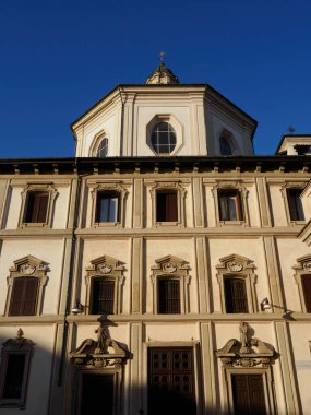 Facade of San Bernardino alle Ossa church in Milan, Lombardy, Italy clipart
