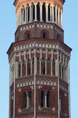 Historic belfry of the San Gottardo church in Milan, Lombardy, Italy clipart