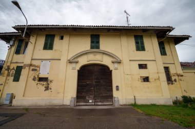 Historic buildings at Torrione, Vercelli province, Piedmont, Italy clipart