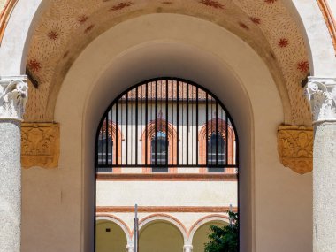Castello Sforzesco, Milano 'da ortaçağ kalesi, Lombardiya, İtalya