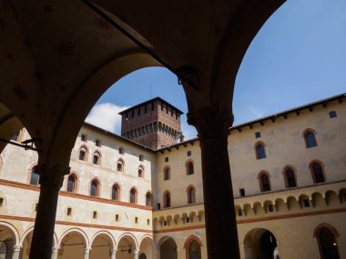 Castello Sforzesco, Milano 'da ortaçağ kalesi, Lombardiya, İtalya