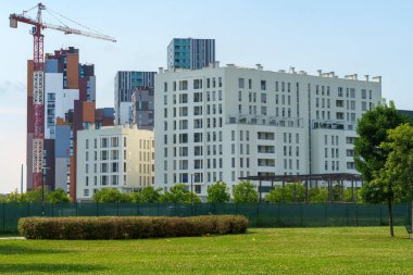 Cascina Merlata, Milano, Lombardy, İtalya 'nın modern yerleşim ve ticaret bölgesi.