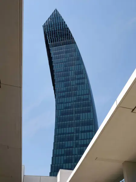 stock image Citylife, modern commercial and residential district in Milan, Lombardy, Italy, with the Three Towers