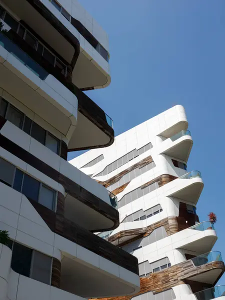 stock image Citylife, modern commercial and residential district in Milan, Lombardy, Italy, with the Three Towers