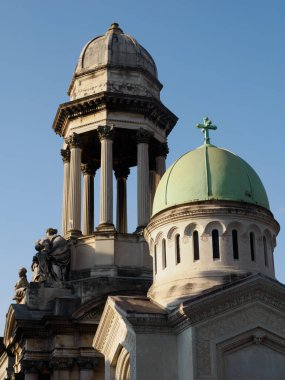Cimitero Monumentale olarak bilinen tarihi mezarlık, Milan, Lombardy, İtalya