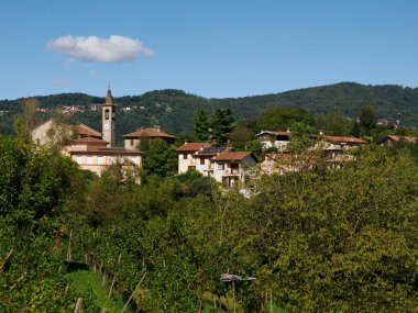 Monte di Rovagnate 'deki manzara, Lecco ili, Brianza, Lombardy, İtalya