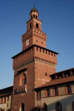 Castello Sforzesco, Milano 'da ortaçağ kalesi, Lombardiya, İtalya
