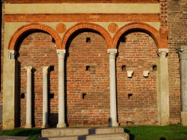 Castello Sforzesco, Milano 'da ortaçağ kalesi, Lombardiya, İtalya