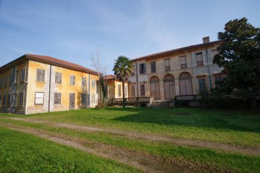 Villa Mirabellino, Monza parkındaki tarihi bina, Brianza, Lombardy, İtalya