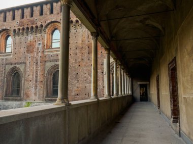 Castello Sforzesco, Milano 'da ortaçağ kalesi, Lombardiya, İtalya