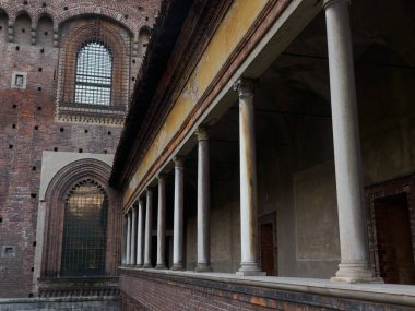 Castello Sforzesco, Milano 'da ortaçağ kalesi, Lombardiya, İtalya