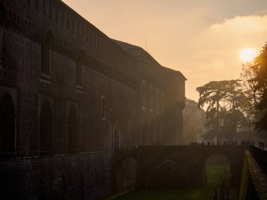 Castello Sforzesco, Milano 'da ortaçağ kalesi, Lombardiya, İtalya