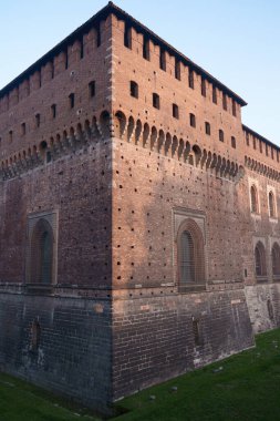 Castello Sforzesco, Milano 'da ortaçağ kalesi, Lombardiya, İtalya
