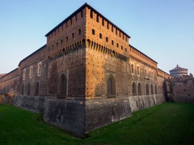 Castello Sforzesco, Milano 'da ortaçağ kalesi, Lombardiya, İtalya