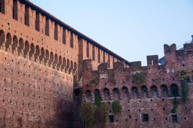Castello Sforzesco, Milano 'da ortaçağ kalesi, Lombardiya, İtalya