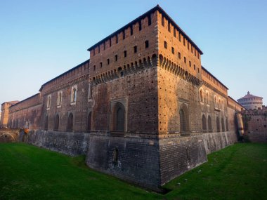 Castello Sforzesco, Milano 'da ortaçağ kalesi, Lombardiya, İtalya
