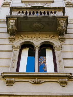 Telemaco Signorini üzerinden tarihi konut binası ve Milan, Lombardy, İtalya 'daki Teodorico kasabası.