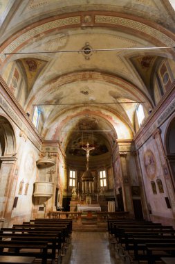 Gaggiano ve Noviglio yakınlarındaki Tainate 'deki Santi Pietro e Paolo Kilisesi, Milano, Lombardy, İtalya