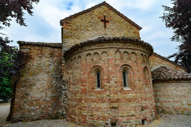 Medieval church of Santa Maria at Viguzzolo, Alessandria province, Piedmont, Italy clipart