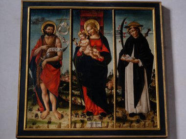 Milano, Lombardy, İtalya 'daki Santa Maria delle Grazie kilisesinin içi. Resim: Niccolo da Cremona