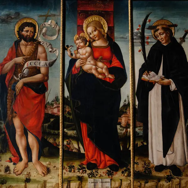 Milano, Lombardy, İtalya 'daki Santa Maria delle Grazie kilisesinin içi. Resim: Niccolo da Cremona