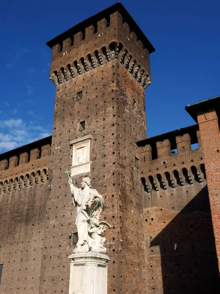 Castello Sforzesco, Milano 'da ortaçağ kalesi, Lombardiya, İtalya