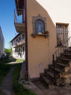 Villasanta 'nın eski binaları, Monza e Brianza ili, Lombardy, İtalya
