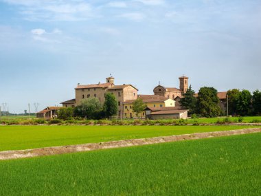 Terranova yakınlarındaki kırsal alan, Casale Monferrato, Alessandria ili, Piedmont, İtalya