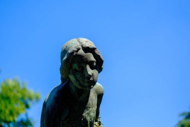 Cimitero Monumentale olarak bilinen tarihi mezarlık, Milan, Lombardy, İtalya. Yahudi mezarlığı.