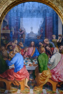 Milano, Lombardiya, İtalya 'daki tarihi Santa Maria della Passione Kilisesi' nin içi Müzik Konservatuarı Giuseppe Verdi yakınlarında.