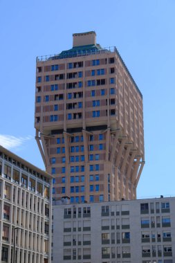 Torre Velasca, Milano, Lombardy, İtalya 'nın ünlü binası.