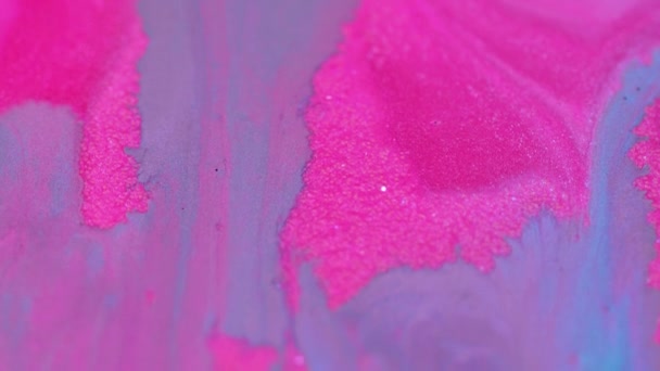 Αφηρημένο Φόντο Μελάνι Λάμψης Λαμπερό Κύμα Ζωντανό Νέον Ροζ Μπλε — Αρχείο Βίντεο