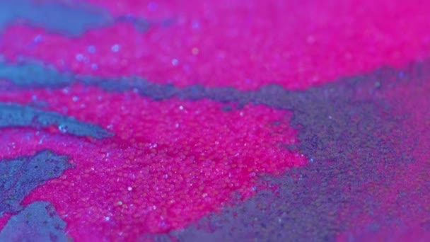 Sfondo Inchiostro Miscela Scintillante Bomba Aromatica Vibrante Glamour Bello Blu — Video Stock