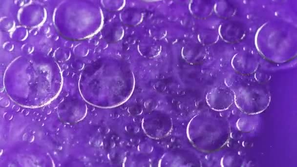 Abstraktní Pozadí Třpytivý Tekutý Inkoust Povrch Bublin Vzduchové Koule Vznášející — Stock video
