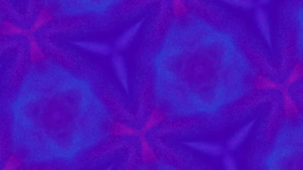 抽象的な背景 液体グリッターミックス カラフルなペイントケルドスコープ ネオンブルーパープル クリエイティブな装飾芸術におけるインクブレンドモーション — ストック動画
